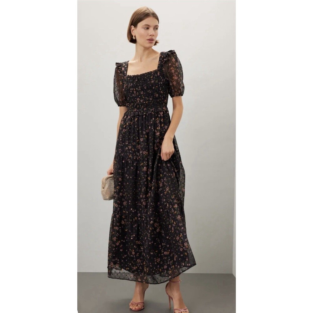 Slate & Willow Puff Sleeve Smocked Dress Size Medium